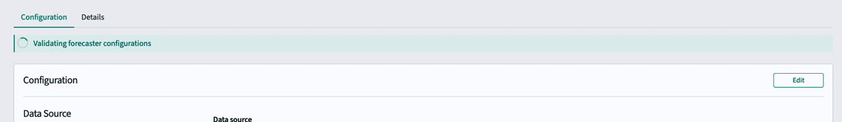 Validation panel loading