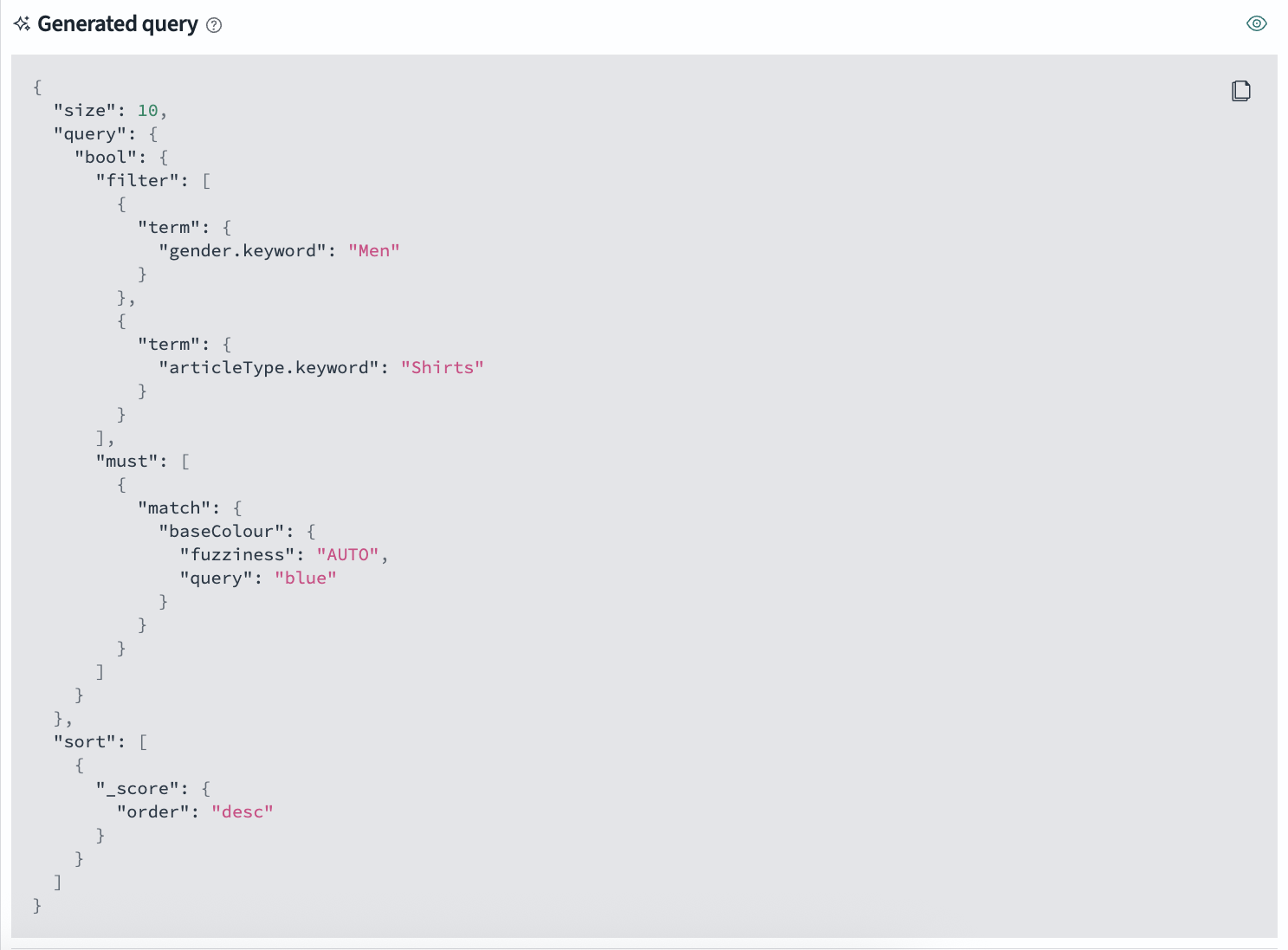Agentic search query