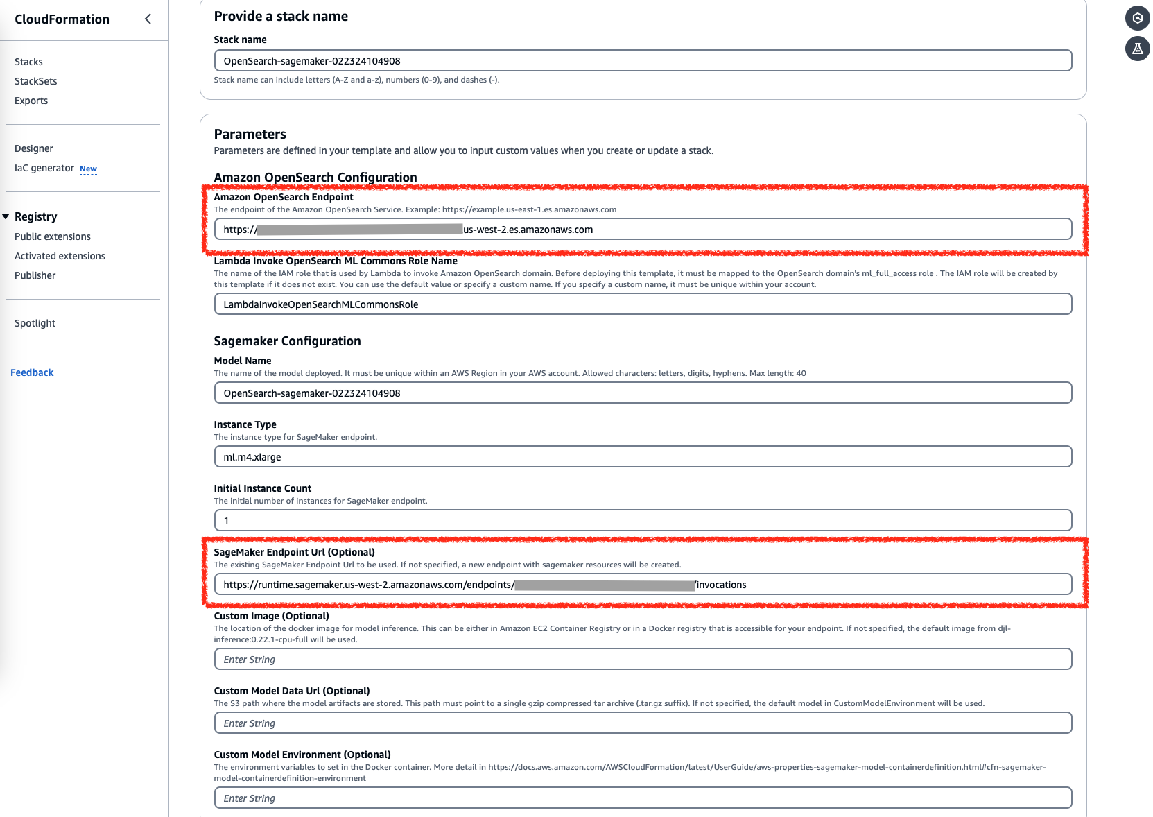 Using an existing SageMaker inference endpoint