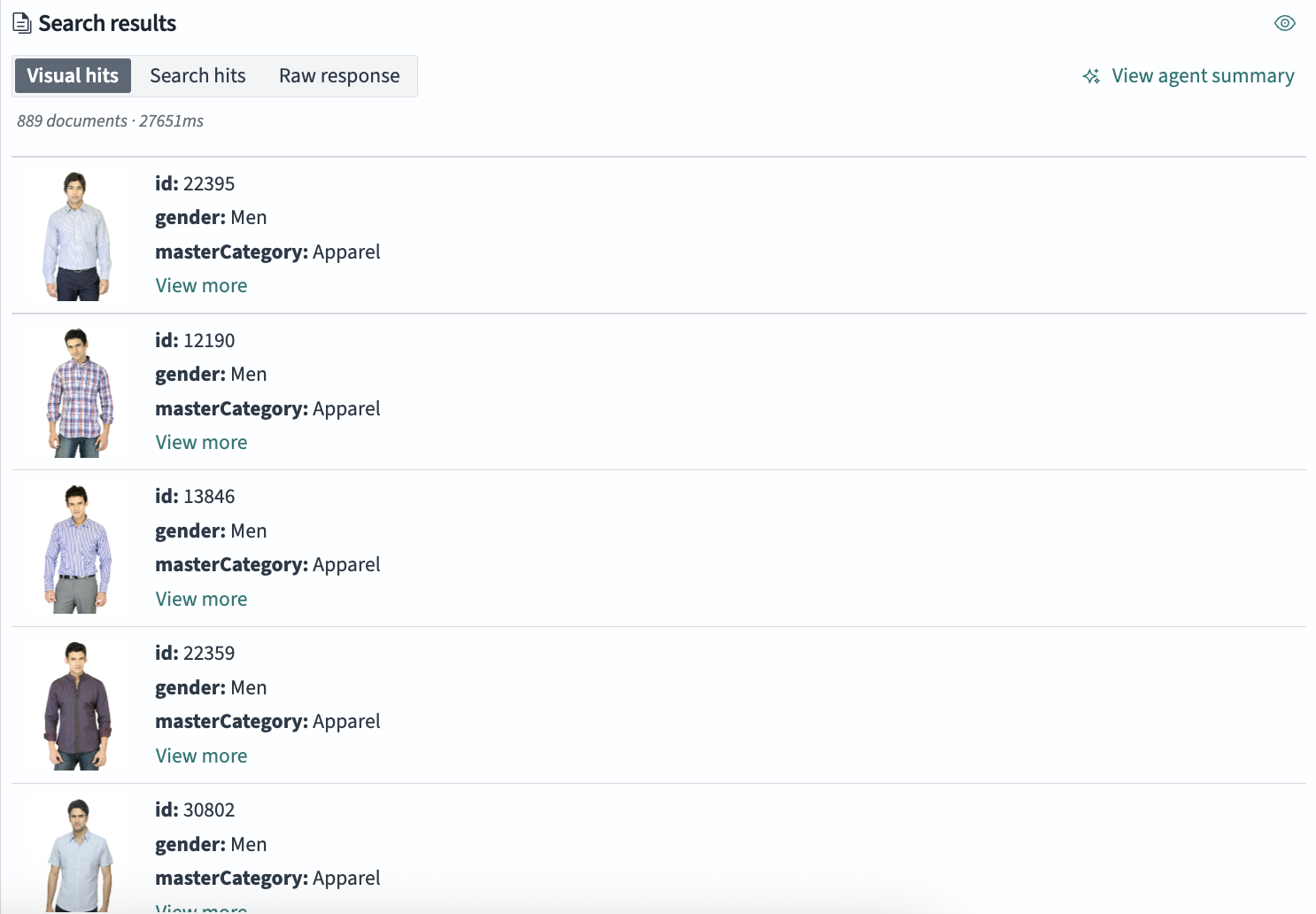 Agentic search hits