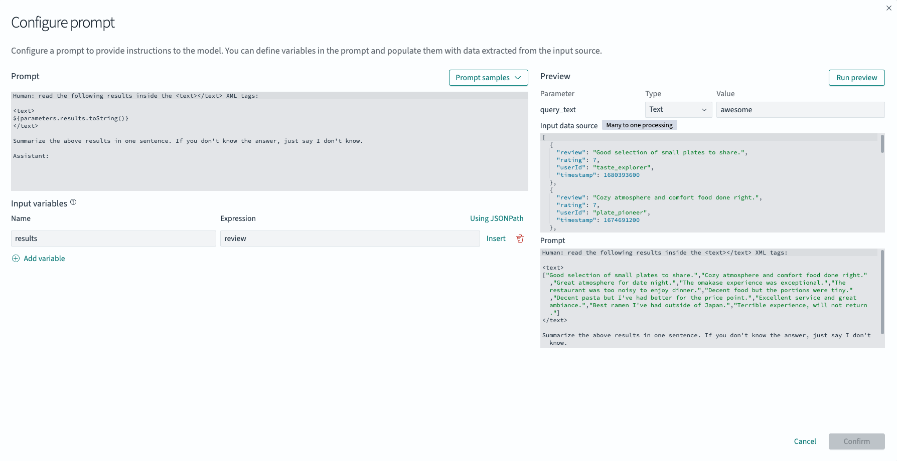 Configure prompt