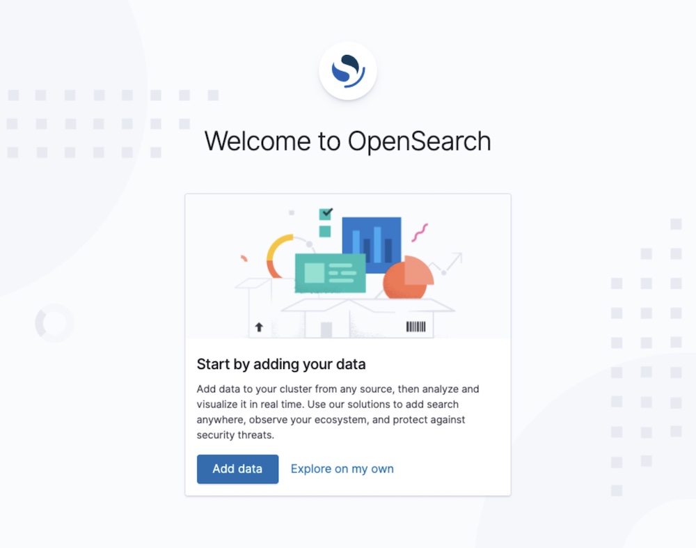 OpenSearch Dashboards Welcome