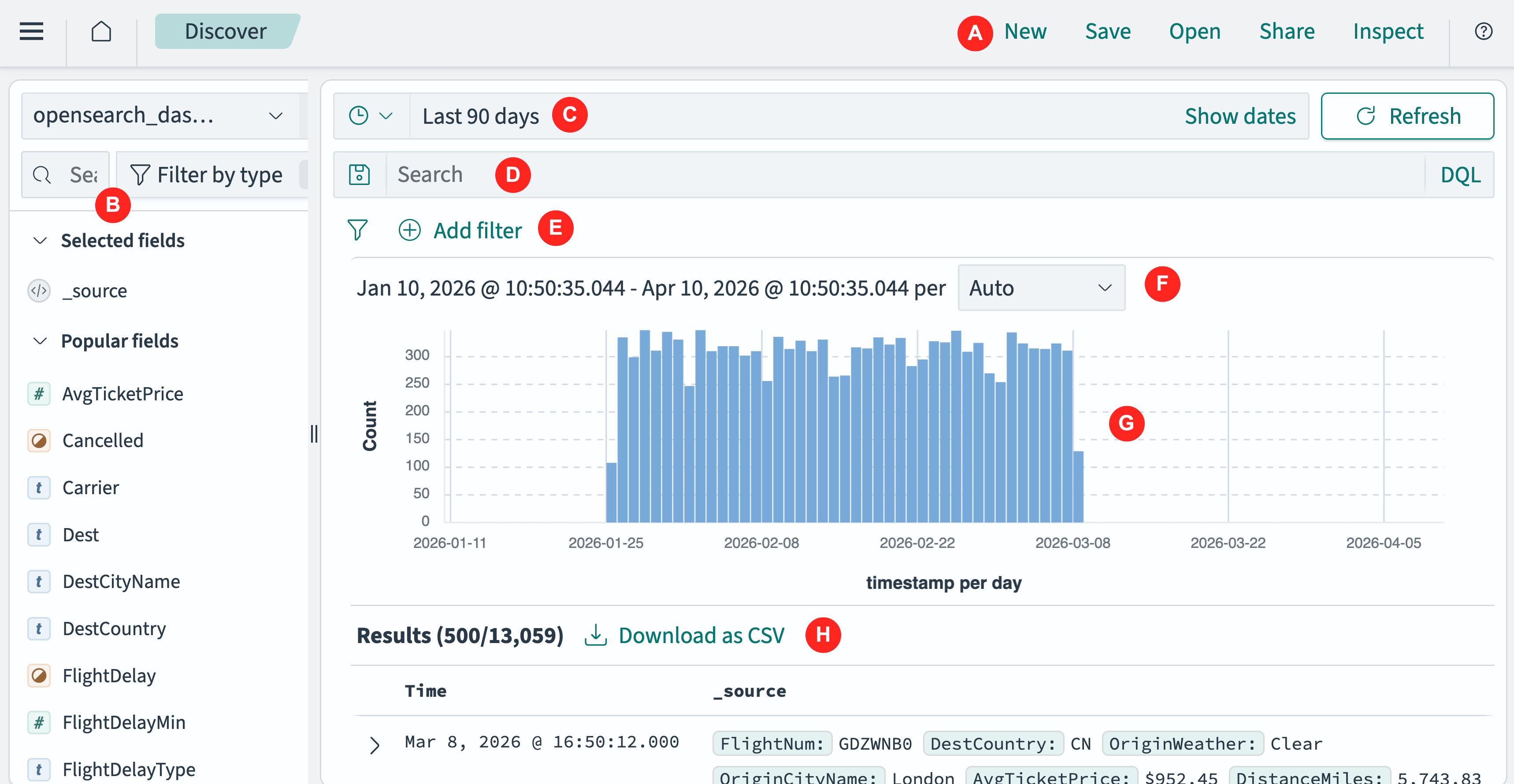Discover app default page