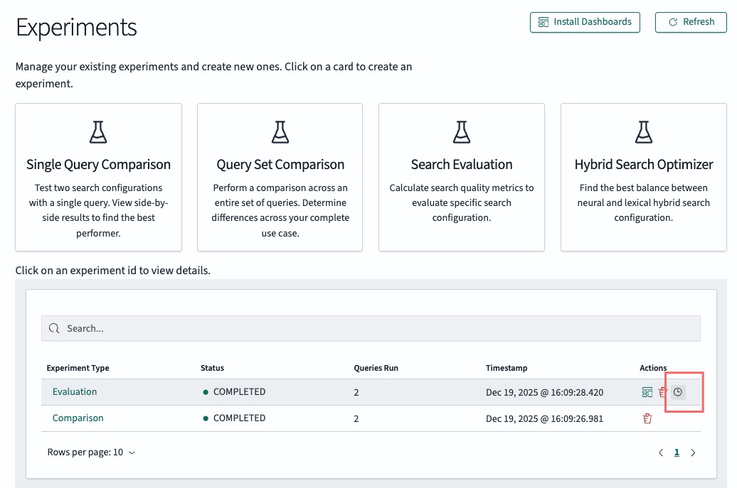 Schedule a Experiment to Run